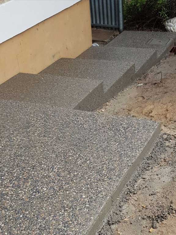 exposed aggregate concrete steps adelaide concrete 
